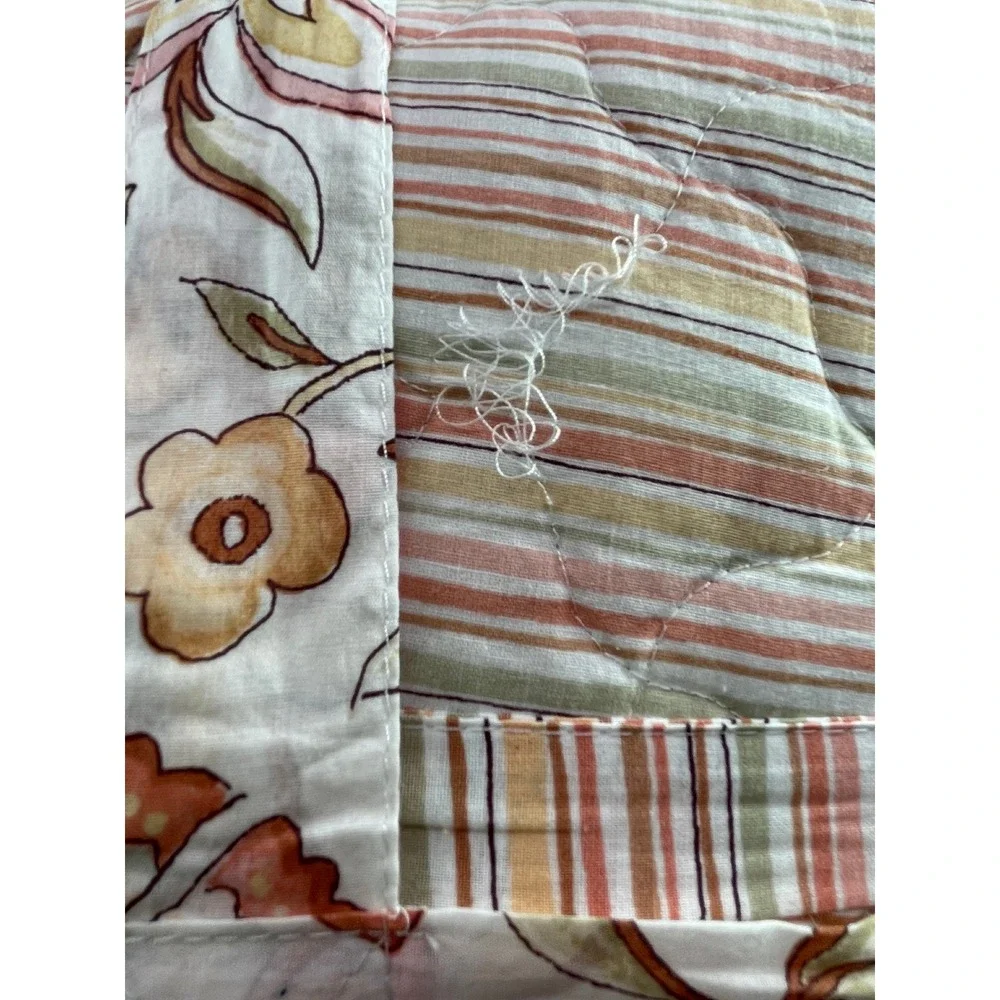 Caro Home Reversible King Quilt Set K Pink Floral NEW 3 Piece Cotton